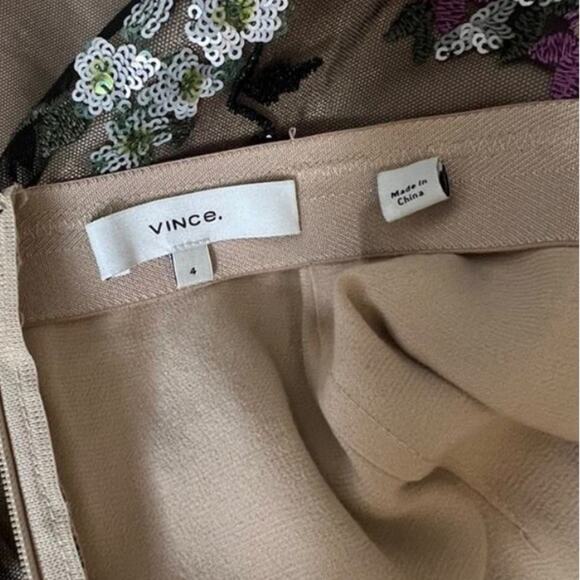 NWOT Vince Begonia Embroidered Flowered Sequin Skirt – Sz 4 - Picture 10 of 10